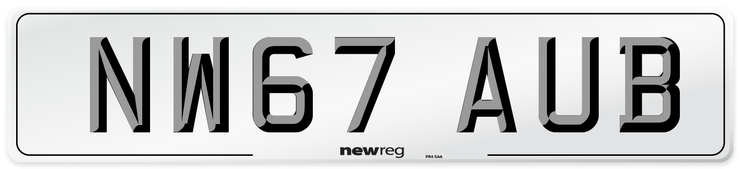 NW67 AUB Number Plate from New Reg